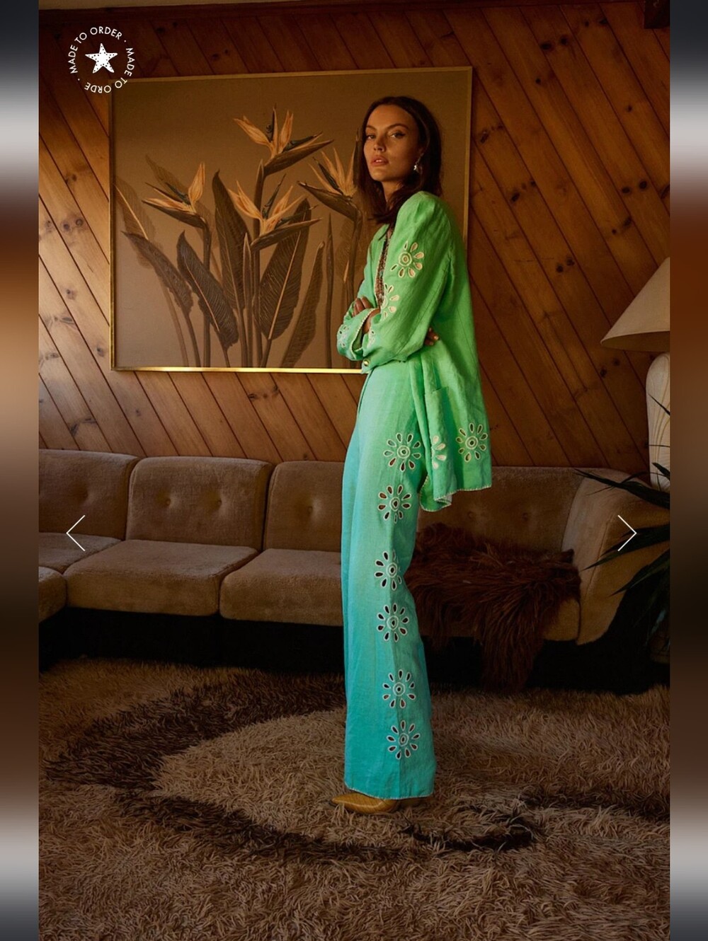 Chasing Unicorns Further Up The Road Cutwork Linen Flares